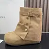 Botas Martin Versátiles de Suela Gruesa para Aumentar la Altura Botas de Moda Adelgazantes 2026 Otoño Nueva Llegada Artículo Popular Estilo Retro Botines con Correa de Doble Hebilla
