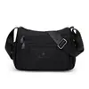 Bolsa de ombro em tecido de nylon para mulheres, grande capacidade, multicamadas, casual, adequada para o trajeto diário, leve, tecido de nylon, bolsa de maternidade