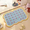 Tapete de Chão para Banheiro Porta de Vaso Sanitário Antiderrapante Almofada para Pés Caxemira Pia de Banheiro Absorção de Água Secagem Rápida Tapete para Casa Banheiro