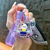 Miniatura Cartoon com Óleo e Areia Líquida Chaveiro Panda Chaveiro de Carro Requintado Pingente de Bolsa Pequeno Presente Venda por Atacado