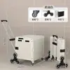 Carrito de compras transfronterizo, carrito de compras plegable ligero y portátil para uso doméstico, carrito con barra de tiro para exteriores, carrito de entrega de mercancías