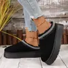 Otoño 2026 Nuevo Talla Grande para Mujer Casual Cómodas Estilo Europeo y Americano Modernas Pantuflas Peludas para Exteriores Talla Única