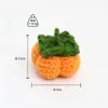 Explotaciones Transfronterizas Llavero Colgante Accesorios Muñeco de Lana Tejido a Crochet Naranja Feo Muñeco de Frutas y Verduras Colgante para Coche