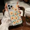 Nova Capa de Celular de Girassol para o Verão Adequada para Apple 17, Capa Protetora Fresca e Simples, Capa Transparente Anti-Queda para iPhone 16