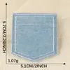 Patch Azul Claro de Costura para Roupas e Bolsas de Lona, Venda Quente Transfronteiriça, Bolso Falso, Patch de Bordado Termocolante