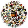Precio FijoCompra Directa Transfronteriza de 56 Piezas de Pegatinas de Graffiti de Dibujos Animados de Gatos Vintage Peculiares, Pegatinas Autoadhesivas Únicas y de Nicho