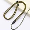 Nuevo par ajustable de jade hetiano, tirador de plata, seda, sándalo, bricolaje, cordón colgante, accesorios, línea trenzada, collar de jade, cuerda