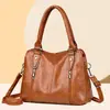 Bolso Tote de Cuero Suave Transfronterizo para Mujer 2025 Nueva Moda Gran Capacidad Bolso de Mano para Viajes Diarios Bolso de Hombro Único Cruzado