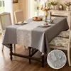 Mantel Rectangular Jacquard Estilo Europeo Lujo Ligero, Algodón y Lino, Impermeable, Lavable, para Comedor del Hogar, Caminos de Mesa, Mantel para Mesa de Café, Venta al por Mayor