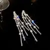 Aretes de aguja plateada con diamantes, diseño de flor ovalada de resina y gota de agua, estilo retro vintage, aretes versátiles