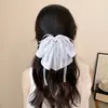 Grampo de Cabelo Laço de Renda Delicado Estilo Francês, Presilha Fresca e Doce para Rabo de Cavalo, Pente de Cabelo de Alto Padrão Estilo Preguiçoso