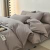 Juego de Ropa de Cama de Cuatro Piezas para Dormitorio de Algodón Puro, Juego de Tres Piezas de Algodón Puro Estilo Sencillo, Estilo de Sábana Festiva de Color Sólido, Moderno Minimalista