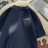 Camiseta masculina de algodão puro estilo Hong Kong, versátil, estilo americano, manga curta, retrô, design solto e simples, tendência de verão, estampada