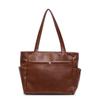 Bolso de mano francés sencillo e informal de gran capacidad, de piel suave, ideal para ir al trabajo y combinar con todo, ideal para damas de moda.