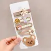 Pinza para el pelo de oso color café con leche, accesorio para el pelo para niñas pequeñas, pinza BB infantil, adorno para el pelo para cabellos sueltos, accesorio de pelo de alta gama para niños