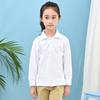Camiseta Blanca de Manga Larga para Niños y Niñas, Camisa Polo Escolar Blanca para Niñas con Cuello Camisero, Camiseta Básica de Primavera y Otoño
