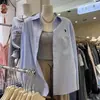 Camisa Casual Holgada para Mujer 2024 Primavera Nueva Bordada de Poni Algodón Lavado Manga Larga Versátil Camisa para Vestir por Capas