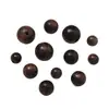 Cuentas Redondas de Palosanto Negro Natural sin Teñir con Agujero Recto Hechas a Mano para Pulsera DIY Cuentas Espaciadoras Materiales para Accesorios de Joyería