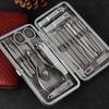 Cortador de Unhas Aço Carbono Afiado e Durável Tesoura de Unha Conjunto de Beleza Conjunto Completo de Cortadores de Unha Conjunto de Ferramentas para Manicure Ferramentas de Manicure