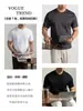 [Camiseta de manga corta t de amoníaco líquido a prueba de tres cosas de enfriamiento de los 80] Camiseta de manga corta de amoníaco líquido real de alta gama para hombre, verano, algodón puro, transpirable, fresca, color sólido