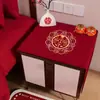Funda de Tela Roja para Mesita de Noche de Boda con Carácter de Doble Felicidad Estilo Chino, Tapete a Prueba de Polvo, Decoración de Habitación de Boda, Mesa de Noche Festiva