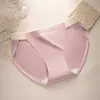 Panty triangular deportivo sin costuras de algodón puro 10A con entrepierna antibacteriana, transpirable, de corte alto, para niñas, ropa interior de mujer