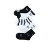 Pares dobles de calcetines para niños, verano, nuevos, de malla fina, con dibujos de caritas sonrientes, algodón peinado, calcetines para estudiantes niños