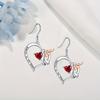Nuevos Pendientes de Moda Sencillos con Forma de Corazón y Ángel Regalo de San Valentín Cumpleaños Conmemorativo Combinan con Todo Exquisito Regalo