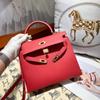 Bolso Kelly de Segunda Generación Estampado de Palma Piel de Vaca Bolso de Hombro Cruzado Bolso de Cuero Genuino para Mujer Bolso de Cuero Genuino para Mujer Estilo Clásico