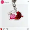 Chaveiro Kirby Fofo Expressão Coreano Ins Acessório de Desenho Animado em Acrílico Pingente de Decoração para Mochila Estojo