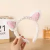Procesamiento y Personalización Estilo Coreano Lindas Orejas de Gato de Dibujos Animados Hebilla para la Cabeza de Niña Diadema Pequeña de Orejas de Zorro Diadema de Felpa de Cordero