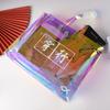 Venda por atacado engrossado pvc laser bolsa net red jelly bag TPU mágica saco de presente saco plástico transparente para presente de mão