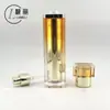 Set de cosméticos en botella de alta capacidad de acrílico Amarillo degradado Botella cuadrada Botella para loción Material de embalaje para productos de cuidado de la piel
