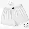 Cuecas Boxer Masculinas de Tricô de Algodão Cor Sólida Tamanho Grande Verão Casa Soltas Respiráveis Confortáveis Calças de Dormir de Tricô