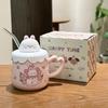 Taza de Paja con Tapa de Conejito Linda, Vaso de Agua para el Hogar de Niña Atractiva, Regalo de Cumpleaños para la Oficina, Souvenir