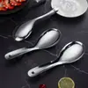 Cuchara de Acero Inoxidable para Arroz para Uso Doméstico, Pala Grande para Arroz, Cucharón para Arroz con Mango Amplio y Suave, Cuchara Grande para Servir