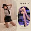 Mu Yao role-playing policial sexy irmã real quente lingerie apertada hip saia de couro comissária de bordo