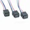 Socket Hembra Tipo C LN-009 4 Pines Impermeable Moldeado por Inyección Longitud de Cable 24AWG 150MM con Cable Pelado al Final