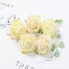 Cabeças de Flores de Rosa Artificiais Materiais DIY Flores Falsas Flores Artificiais para Decoração de Casamento Arranjo de Cena Realista Parede de Flores Decorativa
