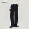 Calça Casual Masculina APO Outono Novo Sensação de Alto Padrão Bonita Versátil Caimento Solto Reta Cadarço Calças