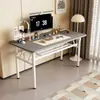 Mesa Plegable para Computadora de Escritorio, Escritorio con Bordes Envueltos, Escritorio para Escribir en Casa, Mesa de Estudio, Casa de Alquiler, Mesa de Comedor Simple, Tocador