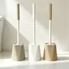Cepillo de inodoro multifuncional juego de cepillos de inodoro de doble cara, cepillo de limpieza sanitaria de alta gama con base esférica