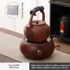 Conjunto de Chá Retrô com Bule de Cerâmica e Alça de Pedra Vulcânica Yuerui Fogão Elétrico de Cerâmica Chaleira a Carvão Bule para Queima a Seco em Chamas Abertas