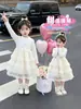 Vestido de otoño de manga larga para niña, nuevo estilo 2026, atuendo moderno y dulce para niños, vestido de princesa de tul para bebé niña