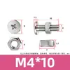 Tornillo y Tuerca Combinación de Dos Piezas para Máquina de Mascarillas y Luminarias, Acero Inoxidable 304 Tornillo y Tuerca