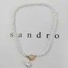 Tendencia de Moda Transfronteriza Europea y Americana Collar de Perlas Hebilla Ot Perlas con Forma Barroca Estilo de Lujo Accesible Cadena para la Clavícula