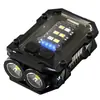 Nuevo Llavero Transfronterizo Luz Carga Tipo C Exterior Alto Brillo Pequeño Cañón de Acero Doble Fuente de Luz Luz Fuerte Mini Linterna