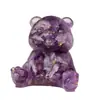 Adornos de Oso de Grava de Cristal Natural Transfronterizos Pegamento Oso Saludando Manualidades de Cristal Decoración del Hogar Regalos Al Por Mayor