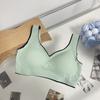 Ropa Interior Deportiva de Seda Helada Explosiva de una Pieza Transpirable sin Marcas con Soporte Push-up para Mujer, Sujetador tipo Chaleco Espalda de Bella Durmiente sin Aros para Mujer