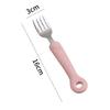 Tenedor y Cuchara de Acero Inoxidable Cuchara y Tenedor para Bebé Niños No Lastima la Boca Entrenamiento para Comer Tenedor y Cuchara Vajilla para Suplemento Alimenticio para Bebé